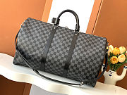 Louis Vuitton KeepallBandouliere 55 Black Bag 50.0 x 29.0 x 23.0 cm - 4
