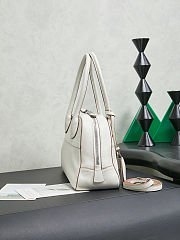 Miu Miu Chalk White Vivant Nappa Leather Bag 28x17x9.5cm - 6