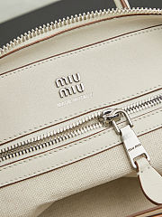 Miu Miu Chalk White Vivant Nappa Leather Bag 28x17x9.5cm - 2