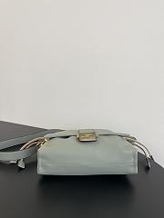 Fendi Mamma Baguette Medium Light Blue Bag 26.5x8.5x18cm - 6
