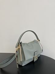 Fendi Mamma Baguette Medium Light Blue Bag 26.5x8.5x18cm - 5