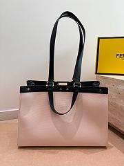 FENDI Women Peekaboo X-Tote Embroidered Canvas Bag-Pink Daal 41 x 28 cm - 5