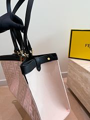 FENDI Women Peekaboo X-Tote Embroidered Canvas Bag-Pink Daal 41 x 28 cm - 2