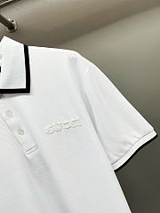  Gucci Short Sleeved Pique Collar Polo Shirt. - 2