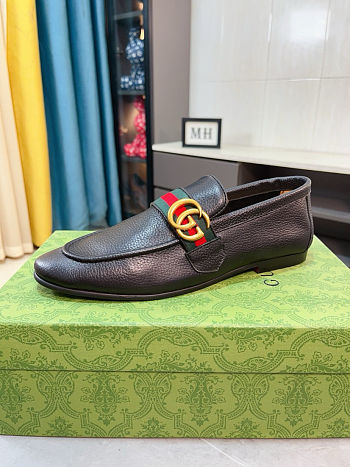 Gucci Leather Loafer With GG