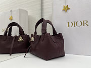 Dior Toujours Vertical Tote Bag Burgundy Macrocannage Calfskin 23x15.5x12 cm - 5