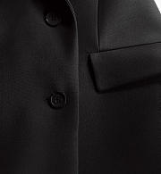 DIOR Mid-Length Blazer DressBlack Wool and Silk - 2