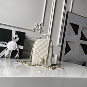 Chanel Caviar Quilted Small CC Day Backpack White 18×13×9cm - 5