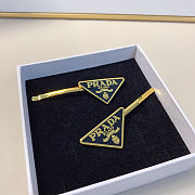 Prada metal hair clips gold - 4