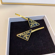 Prada metal hair clips gold - 3