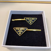 Prada metal hair clips gold - 2