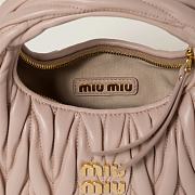 MIU MIU Powder Pink Wander Matelasse Nappa Leather Mini Bag 17.5×14×5.5cm - 5