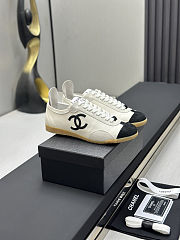 Chanel Calfskin & Embossed Suede Calfskin Sneakers - 6