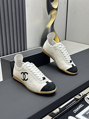 Chanel Calfskin & Embossed Suede Calfskin Sneakers - 4