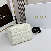 Dior Mini Toujours Vertical Tote BagWhite Macrocannage 13 x 15 cm - 5