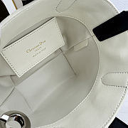 Dior Mini Toujours Vertical Tote BagWhite Macrocannage 13 x 15 cm - 6
