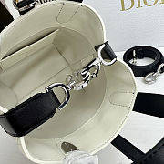 Dior Mini Toujours Vertical Tote BagWhite Macrocannage 13 x 15 cm - 3