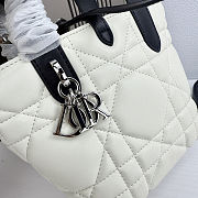 Dior Mini Toujours Vertical Tote BagWhite Macrocannage 13 x 15 cm - 2