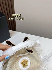 Versace La Medusa Canvas Bucket Bag 20x22x13cm - 4