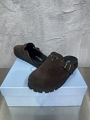 Prada Brown Suede Mules - 2