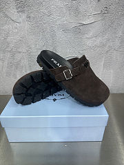 Prada Brown Suede Mules - 4