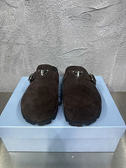Prada Brown Suede Mules - 6