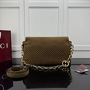 Gucci Large Suede Shoulder Brown Bag 36x19.5x9.5 - 4