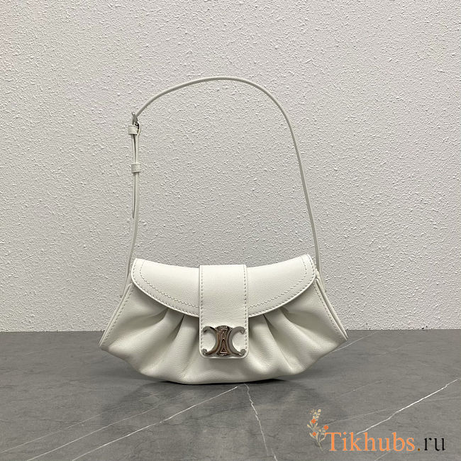 Celine Teen Polly Bag White 29.5x3x14.5cm - 1