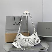 Balenciaga Le Cagole shoulder bag in white leather  33x16x8.4CM - 1