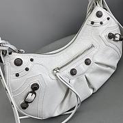 Balenciaga Le Cagole shoulder bag in white leather  33x16x8.4CM - 6