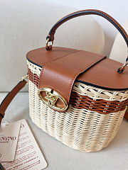 Valentino Garavani VLogo Signature Wicker Vanity Bag 19 x 13.5 x 13cm - 6