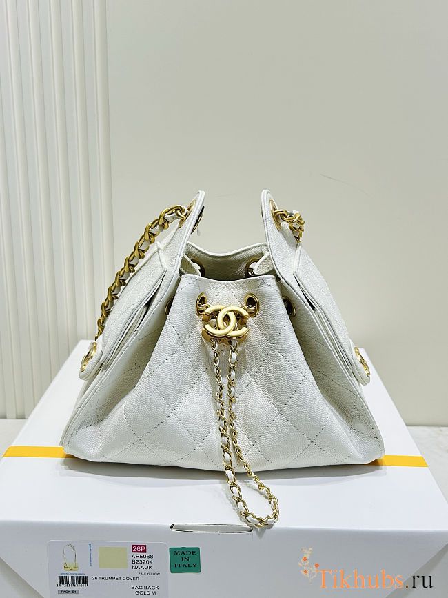 Chanel 25 Small Handbag White 20x22x12.5cm - 1