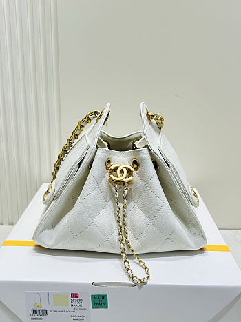 Chanel 25 Small Handbag White 20x22x12.5cm