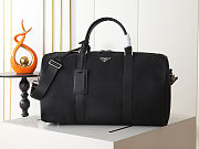 Prada Re-Nylon and Saffiano Leather Duffle Black Bag 50x27.5x27cm - 1