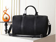 Prada Re-Nylon and Saffiano Leather Duffle Black Bag 50x27.5x27cm - 3