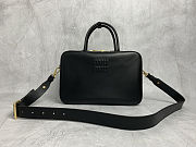 Miu Miu Black Beau Leather Top-handle Bag 34.5x12cmx23cm - 1