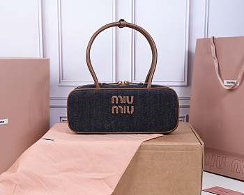 Miu Miu Blue/brandy Beau DenimBag 28X12X9cm