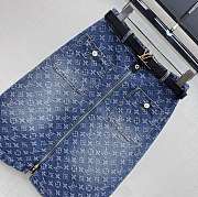 Louis Vuitton Monogram Denim A-Line Skirt - 3