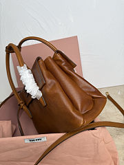 Miu Miu Solitaire Leather Tote Bag in Brown 23cm - 3