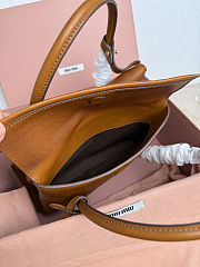 Miu Miu Solitaire Leather Tote Bag in Brown 23cm - 2