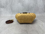 CELINE Teen Couffin in Wicker and Natural Calfskin 32x14x7cm - 4
