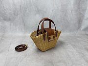 CELINE Teen Couffin in Wicker and Natural Calfskin 32x14x7cm - 2