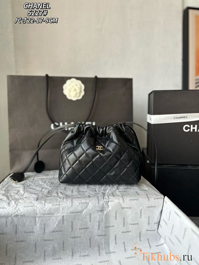 Chanel Clutch with Leather Strap 17x22x8cm - 1