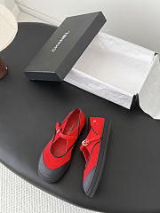 Chanel Mary Jane shoes Red and Black  - 6