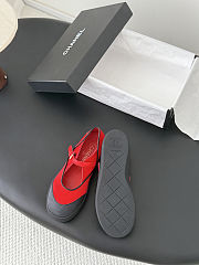 Chanel Mary Jane shoes Red and Black  - 5