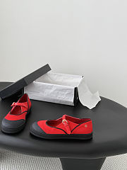 Chanel Mary Jane shoes Red and Black  - 4