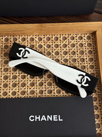 Chanel CH5525 1656T8 Black White Sunglasses