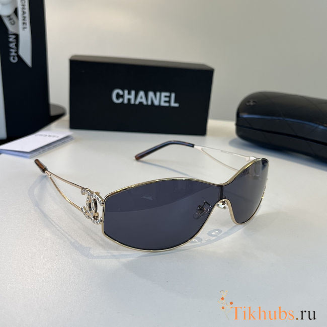 Chanel Crystal CC Logo Sunglasses - 1