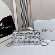 DIOR My Dior Mini Bag Sliver 21x11.5x4.5cm. - 6