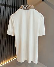 Burberry Check Collar Cotton Polo Shirt - 5